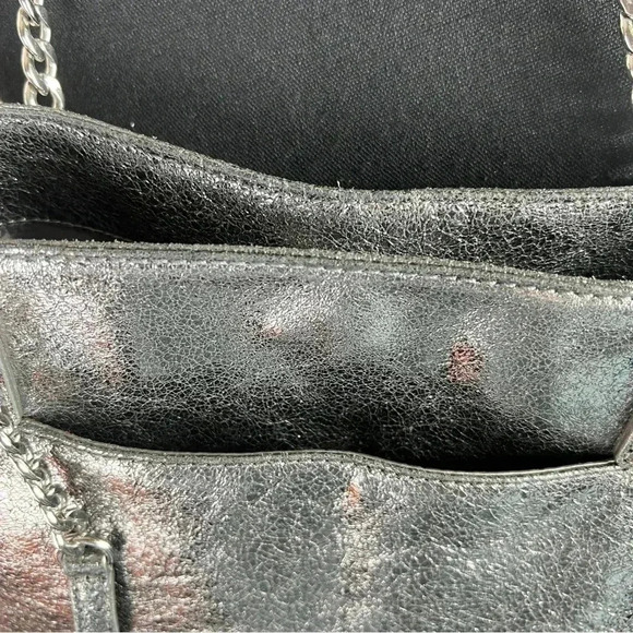 Michael Michael Kors Women’s Jet Set Metallic Silver Tote Purse Bag - Picture 11 of 16